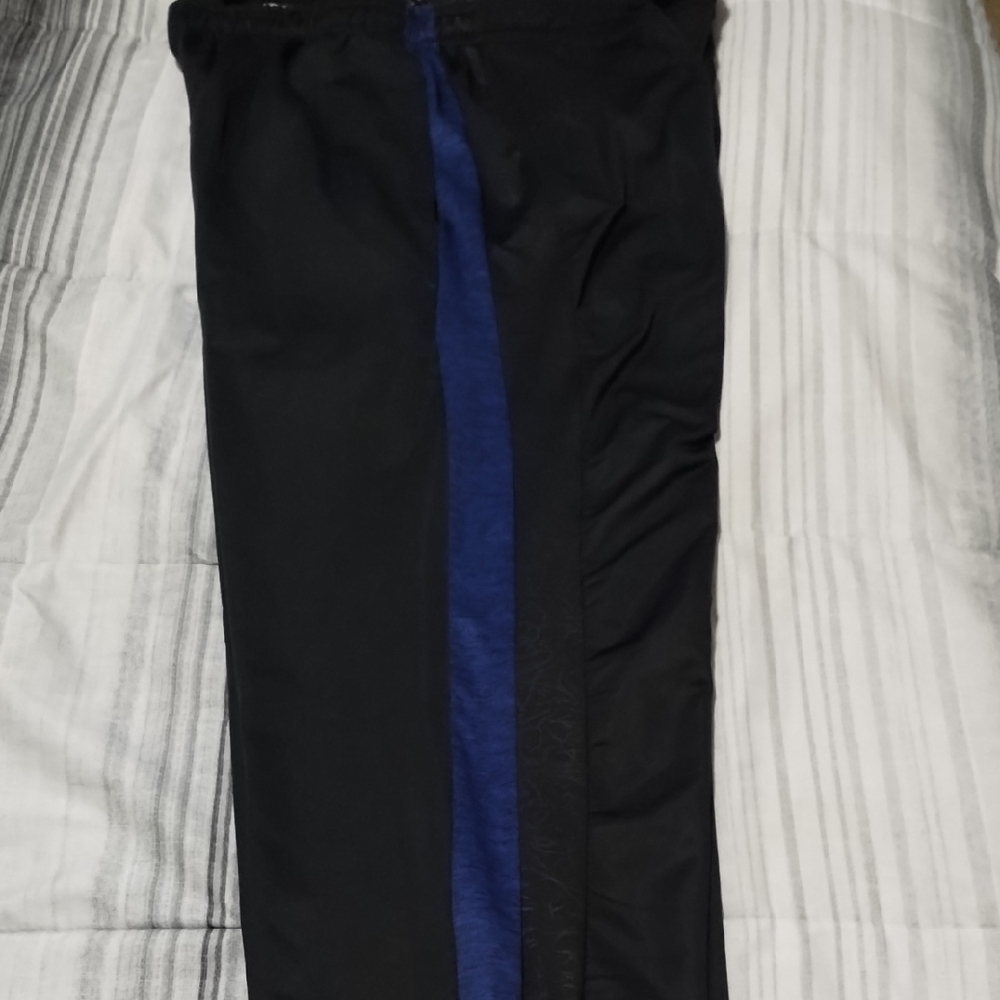 Men's Black and Blue Pants